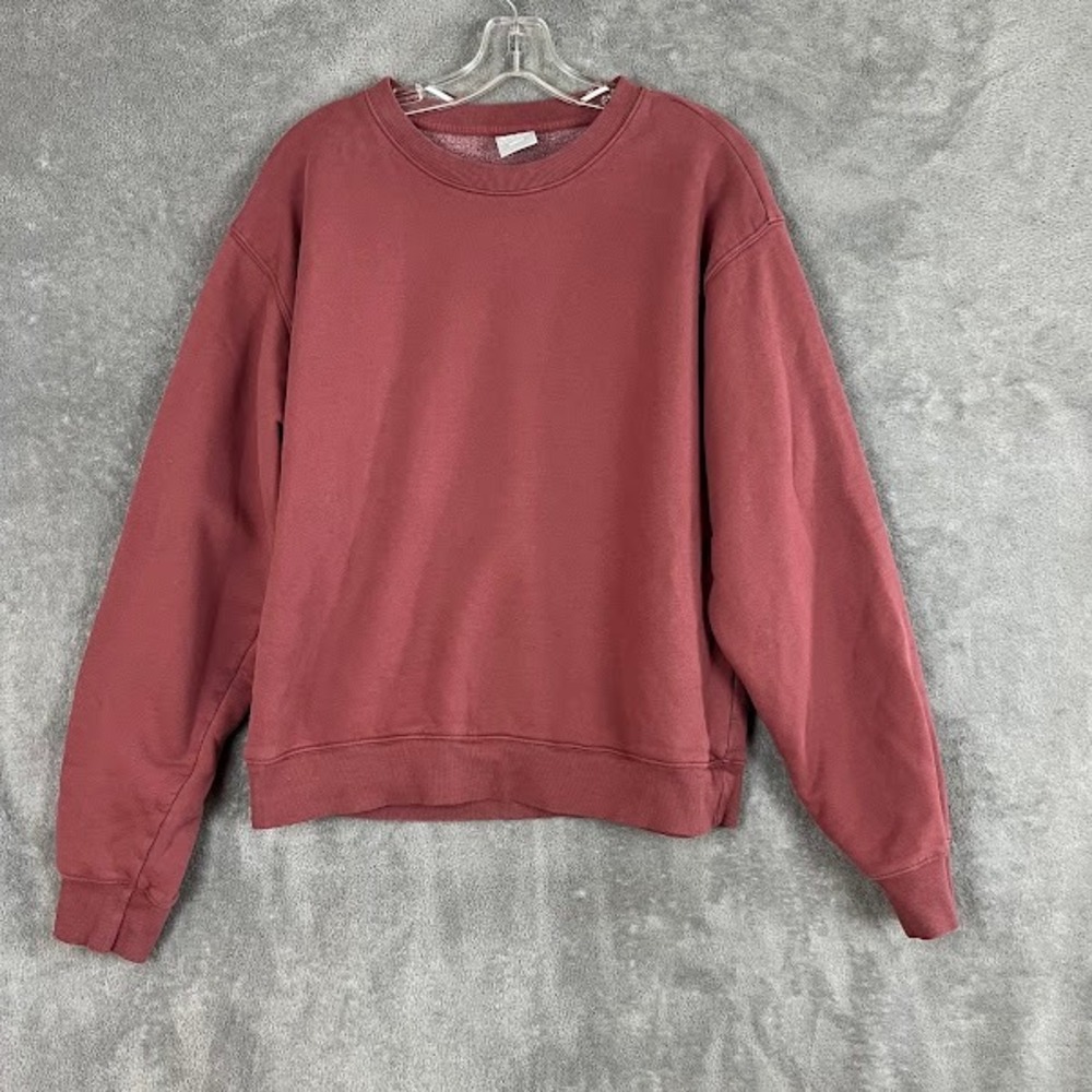 Aritzia TNA Crewneck Sweatshirt Womens L Soft Luxe Heavyweight Fleece Minimalist